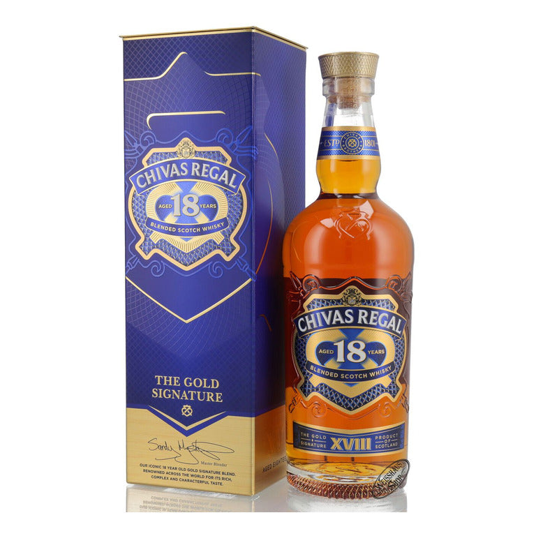 WHISKY CHIVAS REGAL AGED 18 YEARS-70CL  GOLD SIGNATURE-ASTUCCIATO TAP. METALLO